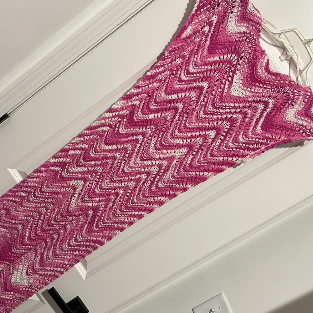 Vintage knit crochet sweatermaxi dress